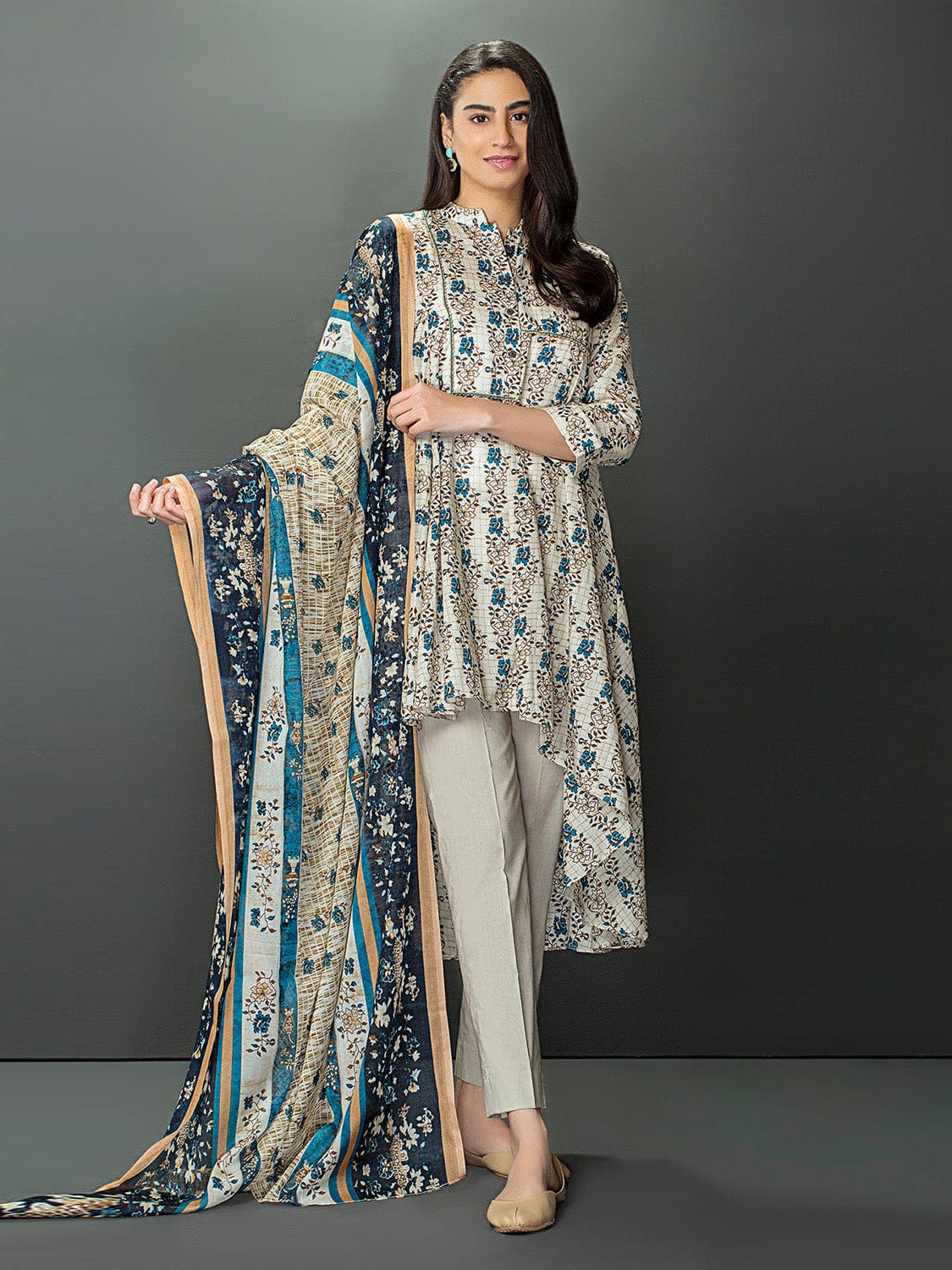 Nishat digital printed lawn 42001108-R